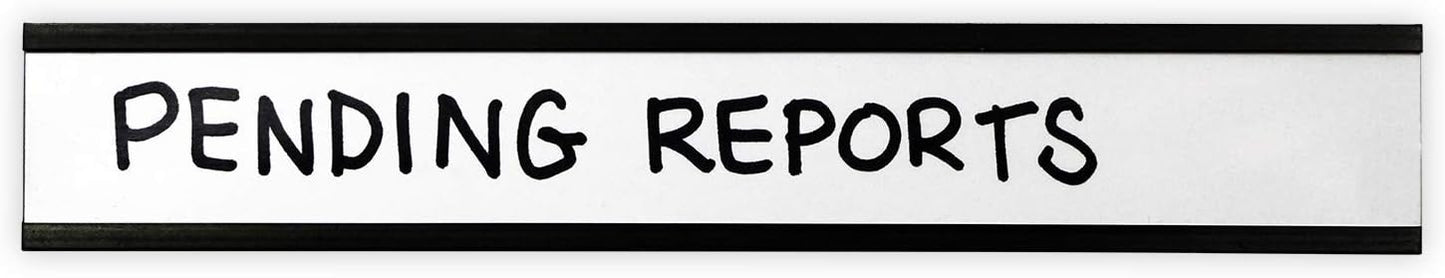 SmartSign Magnetic 'C' Channel Label Holders for Metal Racks and Shelves | 1" x 6" Pack of 25