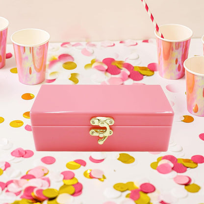 Dnoifne Acrylic Lockable Cash Box, Money Holder, Cash Organizer, Single Row Currency Tray, Money Storage Box