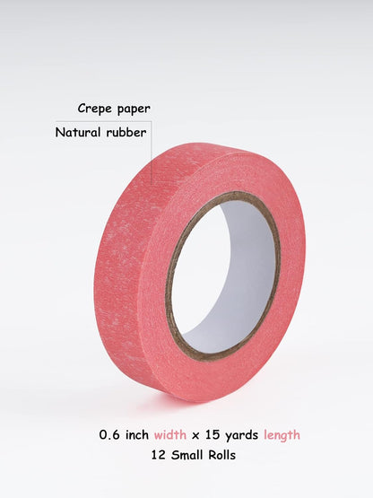 Lichamp Colored Tape, 12 Rolls Colorful Masking Tape Painters Color Craft Tapes for Labeling Classroom, 0.6 inch x 15 Yards (45 Feet) Per Roll (Total 180 Yard, 540 Feet)