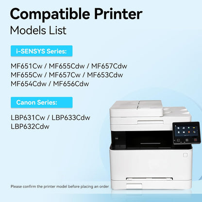 LEMERO UEXPECT 067H High Yield Toner Cartirdge Set Compatible Canon 067H 067 Toner for Color ImageClass MF656Cdw MF654Cdw LBP633Cdw LBP632Cdw MF653Cdw Printer Ink, 4 Pack