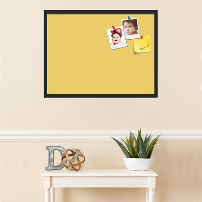 PinPix 32x24 Inch Cork Bulletin Board. This Decorative Framed Pin Board Comes with Honey Pastel Design and a Satin Black Frame. Ideal for Home Office Decor or Message Board (PinPix-1810)