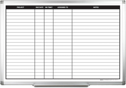 Project Planning Dry-Erase Whiteboard 48" x 36"