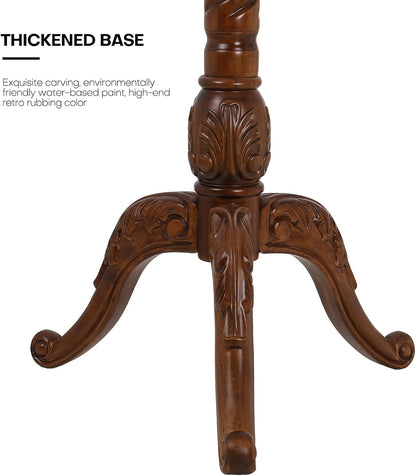 Coat Rack Freestanding Tree Stand with 8 Hooks, 79'' Heavy Duty Premium Ash Wood Hanger Stand, Floor Standing Clothes Hat for Entryway, Corner,Hallway,Bedroom, Office,Brown-Style 2