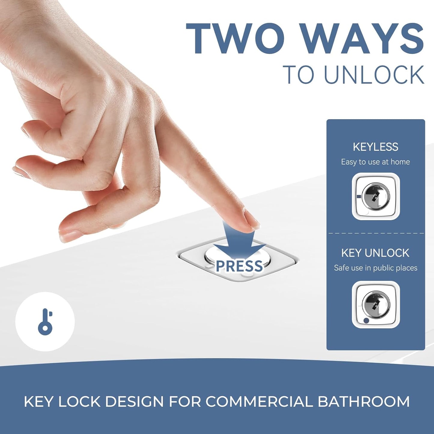 Paper Towel Dispenser Wall Mount Adhesive Multifold Trifold c-Fold Folded Commercial Paper Hand Towel Dispenser for Bathroom 10.8" L x 3.5" W x 8" H (White)