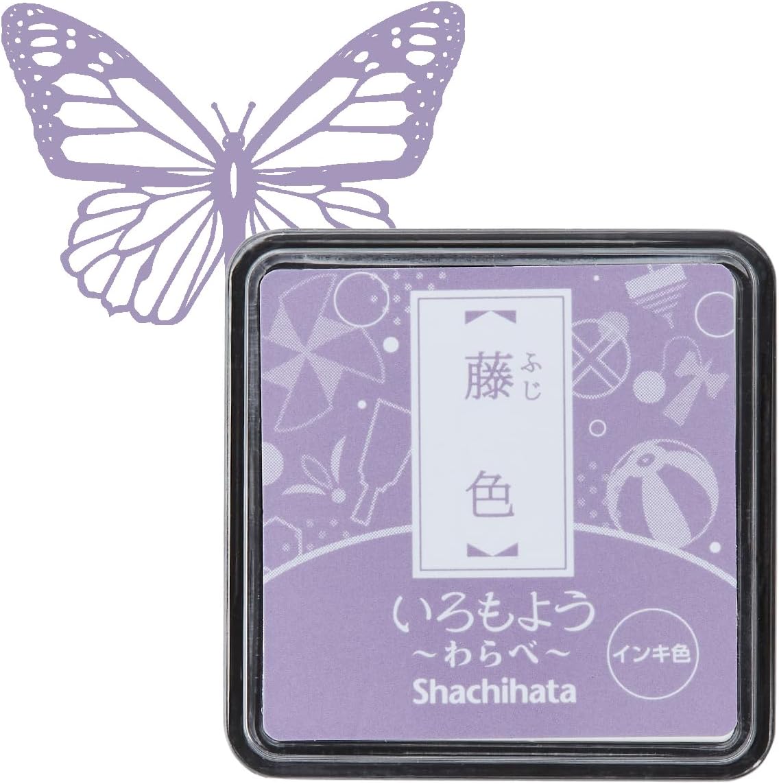 IROMOYO WARABE Stamp PAD, Small Traditional Japanese Ink Colour, Oil-Based Ink pad - Pale Violet