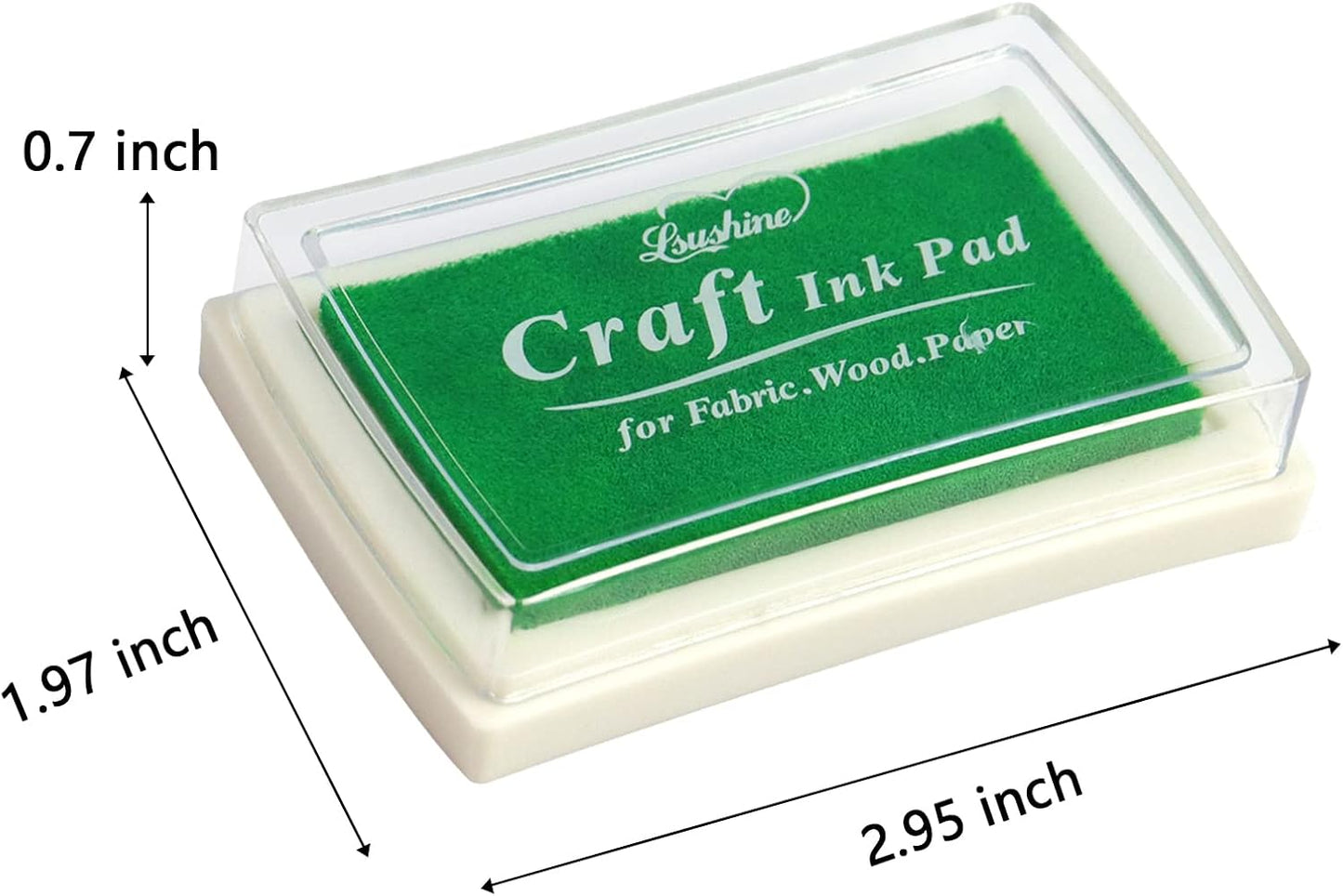 Craft Ink Pad for Rubber Stamps, Paper, Wooden, Fabric, Scrapbooking, Non-Toxic Finger Ink Pads for Kids (Grass Green)