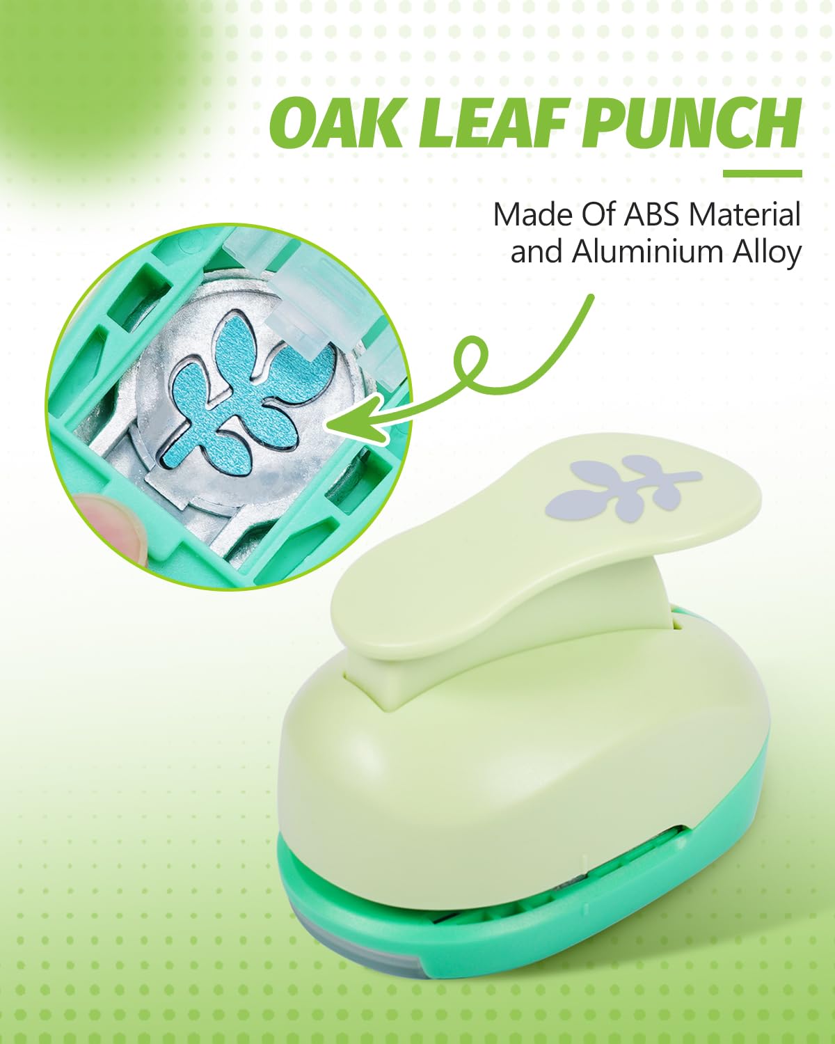 UCEC Cherry Leaf Punch 1 Inch, Hole Punch Shapes Lever Action Craft Paper Punches for Crafting Scrapbooking, Thanksgiving Day, Autumn and DIY