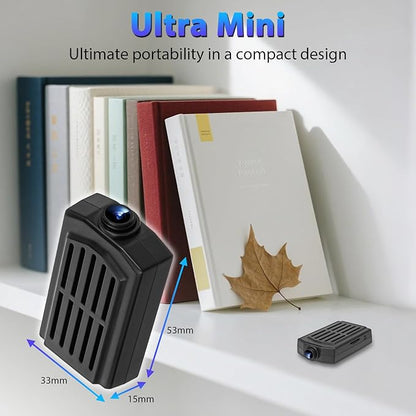 Mini Security Camera 1080P,64GB Nanny Video Recorder Dome Camera with Motion Detection, 3H Battery for Pet/Nanny Surveillance(Not WiFi)