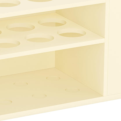 HBlife Acrylic Magnetic Dry Erase Marker Holder for Whiteboard, Wall Mount 10 Slots Magnet Pen Pencil Holder for Fridge Refrigerator, Locker Organizer Accessories for School Classroom Office, Beige