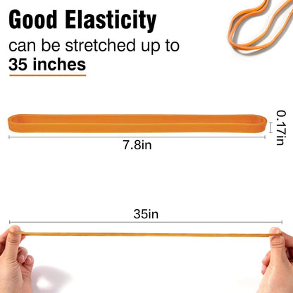 Super Size Rubber Bands - 60 Pcs Large Heavy Duty Latex Rubber Bands, Thick Multi Function Elastic Wrapping Bands Long for Office Outdoor Tie Up Garbage Bag Notebook File Packing Moving