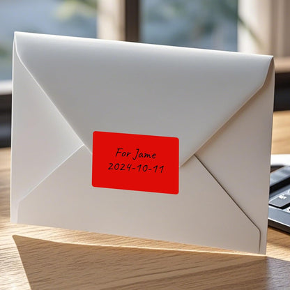 Colored Stickers 3×2 Inch Vinyl File Folder Sticker Red Rectangle Removable Waterproof Color Coding Moving Label for Boxes Office Inventory Labeling 40 PCS