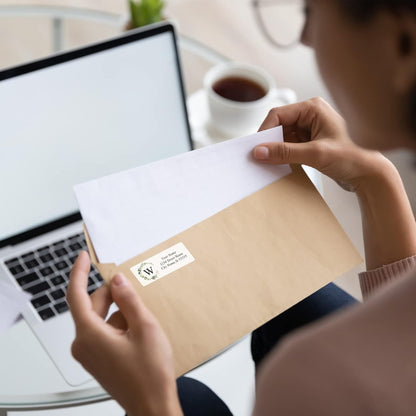 Custom Address Labels - Personalized Return Labels With Strong Adhesion for Cardboard, Paper, Plastic, Glass, Metal (2.6x1 Inch, Set of 280)