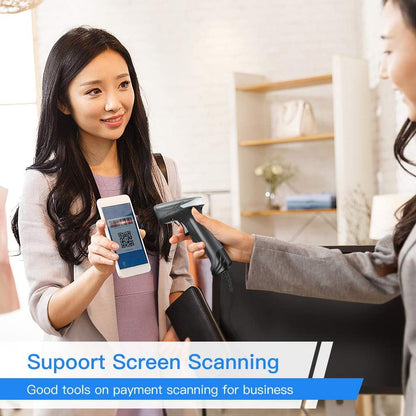 Eyoyo USB QR 2D Barcode Scanner, Handheld Wired Bar Code Reader PDF417 Data Matrix for Mobile Payment, Pos System, Supermarket Inventory Management, Plug and Play, Extra Long USB Cable