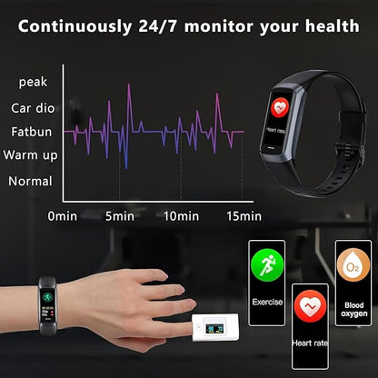 Fitness Tracker with Heart Rate/Blood Oxygen/Sleep Monitor, 20+ Sports Modes Smart Watches for Women/Men, Activity & Step Tracker Smart Watch for Android/iOS Phones