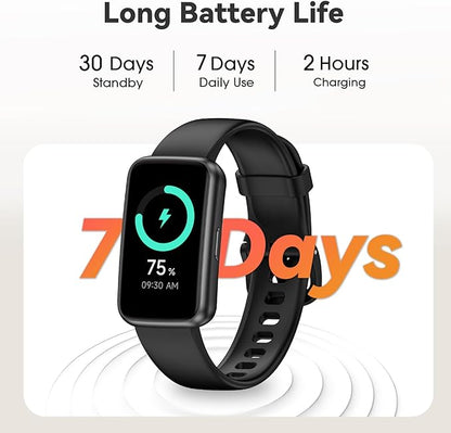 Pedometer Watch No App/Phone Required Slim Fitness Tracker, 30 Meters Waterproof 1.47'' Smart Watch, Heart Rate & Blood Oxygen Monitor Step Counter for Men Women