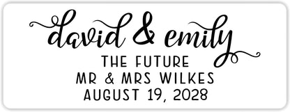 White Address Labels - Personalized Name Stickers, Custom Printed Return Mailing and Shipping Labels for Envelopes, Packages, Business, Home Use (Pretty Lowercase Script)