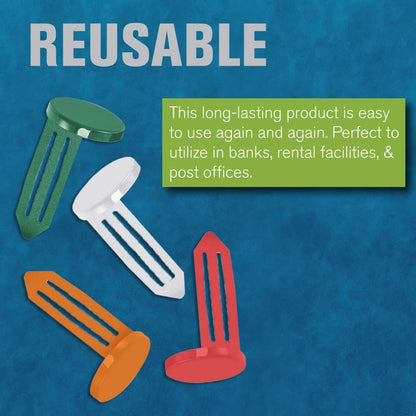 BankSupplies Keyhole Signals - Green - Special Uses Signal - Box of 25 - Non-Chip - Reusable & Long-Lasting - at-a-Glance Organization - Color Coded Plugs