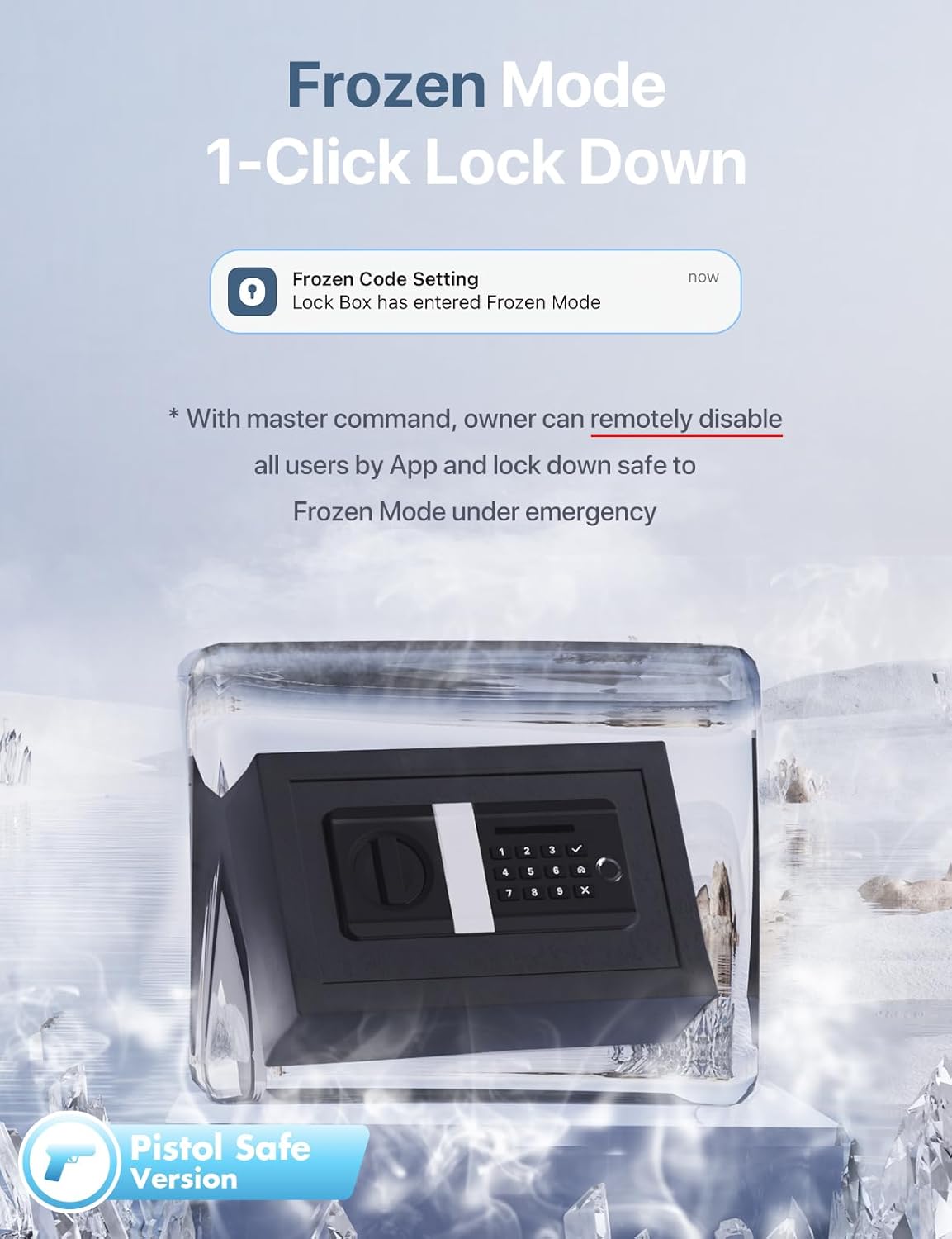 FORFEND Smart Home Safe | WiFi Safe Box App Lock/Alarm | Voice Command, Kidnap Alarm, Tamper Detect, Frozen Mode, Sub Account| Digital Safe Anti Theft