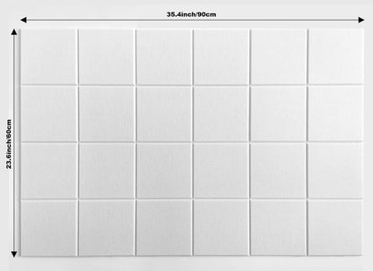 Cork Board 24 x36 Alternative - 6 Pack Felt Wall Tiles with Safe Removable Adhesive Tabs, Cork Boards for Walls Cork Board for Home Office Pin Board Tack Board - Warm White