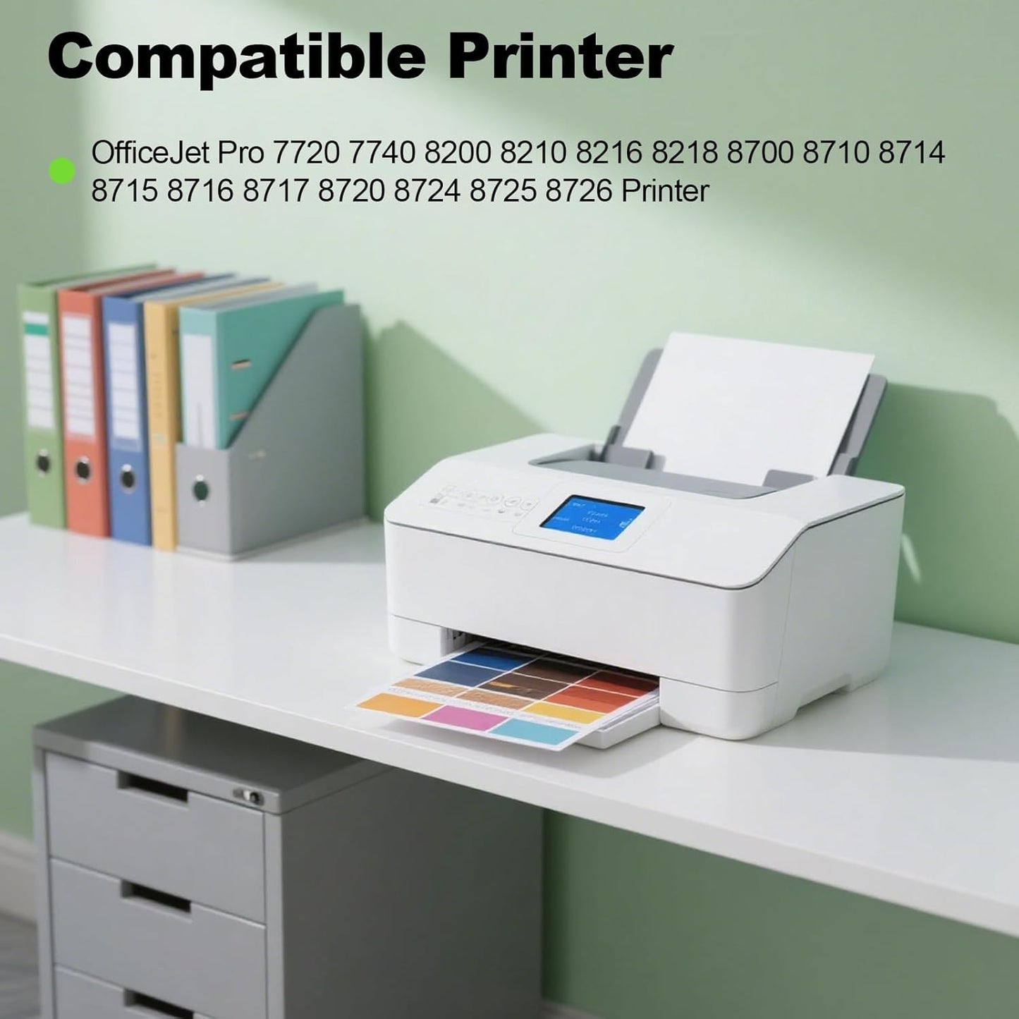 952XL Ink Cartridges Black Tri-Color Combo Compatible Replacement Work with HP OfficeJet Pro 7720 7740 8200 8210 8216 8218 8700 8710 8714 8715 8716 8717 8720 8724 8725 8726 Printer(4 Pack, BCMY)