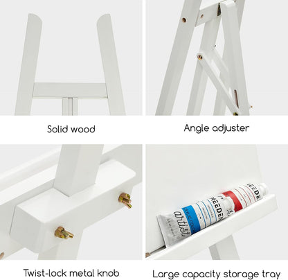 MEEDEN Art Easel Stand for Display: Adjustable Wooden Stands for Sign - A Frame Painting Easel for Canvas up to 60" for Artist Adults Drawing Picture Poster - White