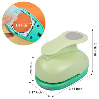 UCEC Hole Punch, Paper Punch, 1.5 Inch Circle Punch, Hole Puncher Shapes, Large Paper Punches for Crafting Scrapbooking Craft Handmade Cards Arts Fun Projects