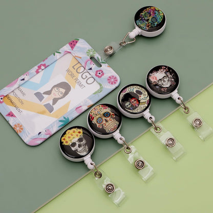 15 Pack Cute Badge Reels Retractable Badge Holders,Id Badge Holder Retractable Clip