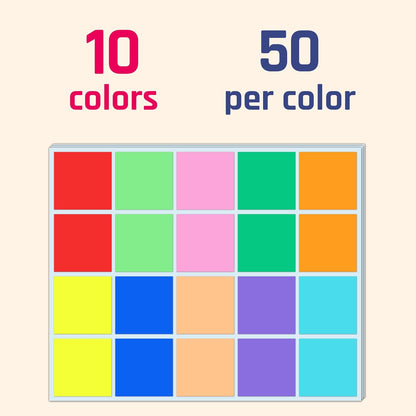 500 Pieces, 2 x 2 inch - Colored Labels Stickers, Packing Moving Labels for Boxes Color Coded - 10 Colors