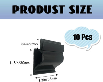 10 Pcs Plastic Bowl Sign Clip Black Food Tray Label Holders Reusable Food Tray Label Holder for Cups and Bowls Trays Baking Trays Bake Sale Signs