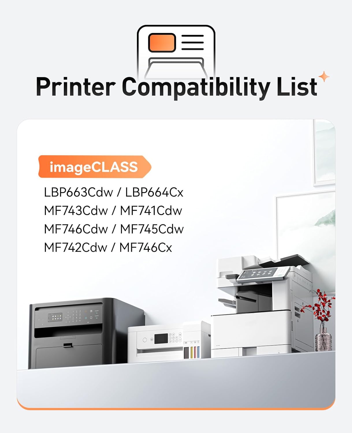 055H Toner Cartridge 4-Pack High Yield with Chip Replacement for Canon 055H 055 Toner Cartridges Compatible with Canon imageCLASS LBP663Cdw LBP664Cx MF743Cdw MF741Cdw MF746Cdw MF745Cdw Laser Printers