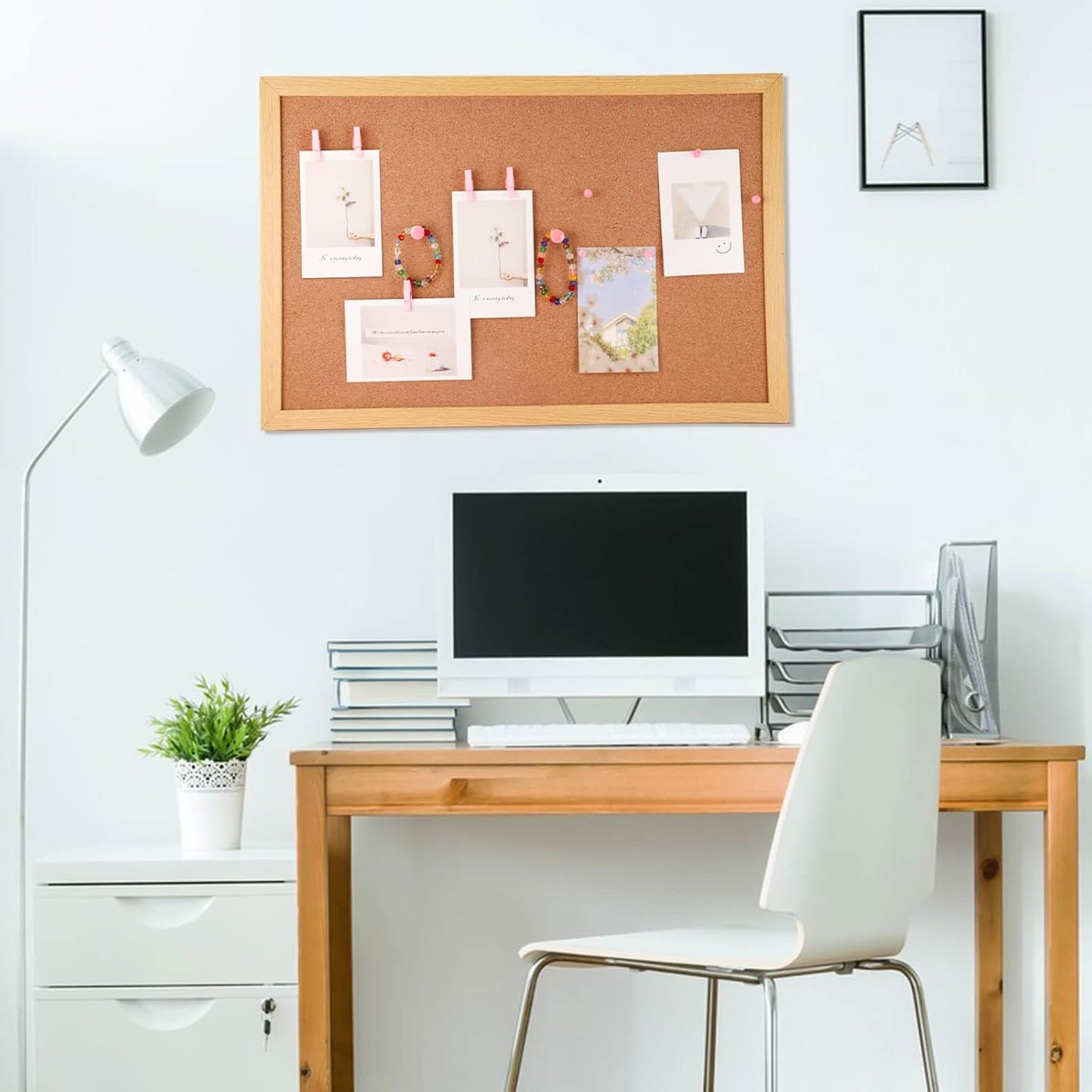 200 Pieces Pink Push Pins Thumb Tacks Cute Decorative Push Pins for Cork Board Bulletin Boards Wall Maps Pictures Office Supplies