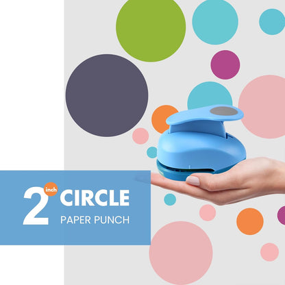 LOONENG 2 Inch Circle Paper Punch - Create Perfect Circles for Handmade Craft Projects - Ideas for Scrapbooking, Card Making, DIY Photo Albums, Gift Tags, Homemade Confetti