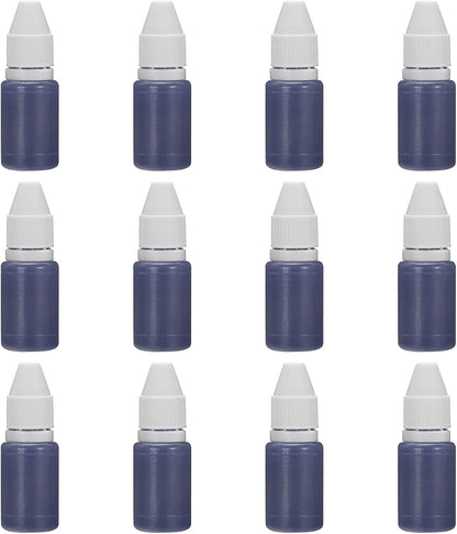 PATIKIL 0.33oz Refill Ink for Stamps and Ink Pads, 12Pcs 10ml Stamp Pad Ink Refill for Office Stamp Self Inking Stamp Date Stamp Scrapbooking, Light Purple