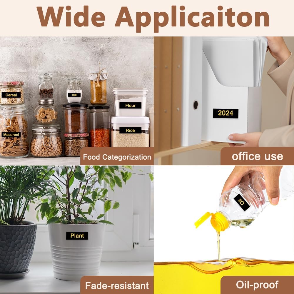 Hehua Tze 24mm 0.94 Inch Laminated Black Tape Compatible for Brother P-Touch TZe-354 TZe354 TZ-354 TZ354 Label for Ptouch PT D600 D610 P710bt, 1'' x 26.2ft Gold on Black, 3 Pack