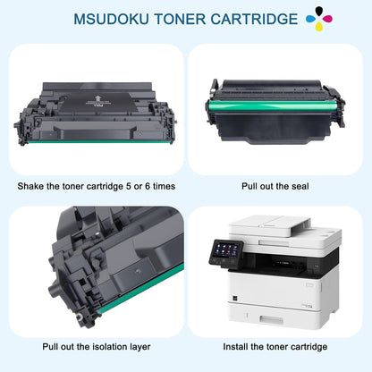 T08 T08L Black High Yield Toner Cartridge with New Chip (3010C005AA) Compatible with Canon imageCLASS X LBP1238 LBP1238 II MF1238 MF1238 II XLBP1238 XMF1238 Printers (1-Pack)