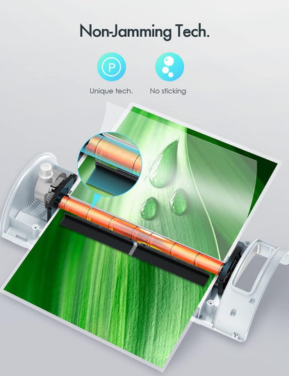 Laminator Machine, SINOPUREN Laminating Machine, Thermal Lamination 9-inch Quick 1min Warm-up JamFree-Tech Personal Lamination Work with 3mil 4mil 5mil Pouches, School/Office/Home use, White