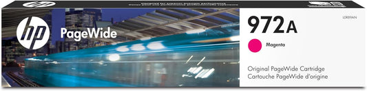 HP 972A PageWide Magenta Ink Cartridge for HP Printers | Works with Printer Series: PageWide Pro 452, 477, 552dw, 577 | L0R89AN