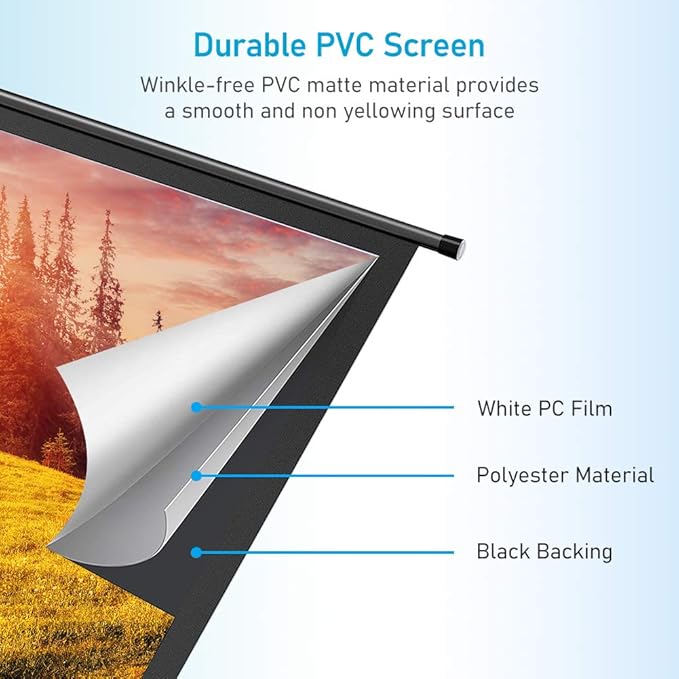 Auto Motorized Projector Screen with Remote Control, 120 inch, 4:3 Aspect Ratio, Wall/Ceiling Mounted Electric Movie Screen Wrinkle-Free, Great for Home Office Theater TV, Silver