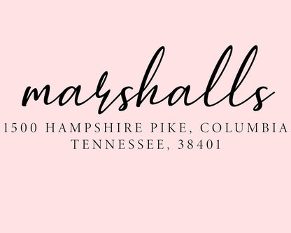 Custom Self-Inking Address Stamp with Name, Personalized Couples Address Stamps, Custom Rubber Address Stamp, Modern Address Stamp Wooden Handle Rubber Stamp (Embosser)