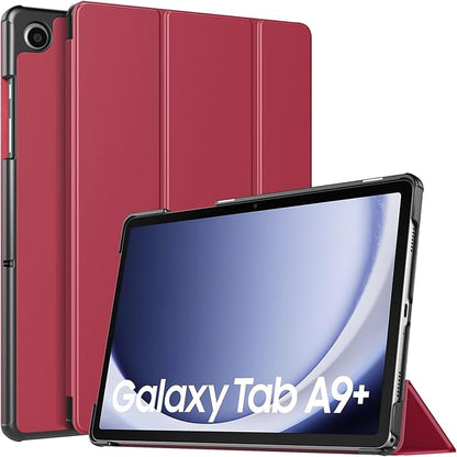 TiMOVO Case for Samsung Galaxy Tab A9+/A9 Plus 11 Inch 2023, Slim Lightweight Stand Hard Back Shell Protective Cover for Galaxy Tab A9+ Tablet SM-X210/X216/X218, Auto Wake/Sleep, Wine Red