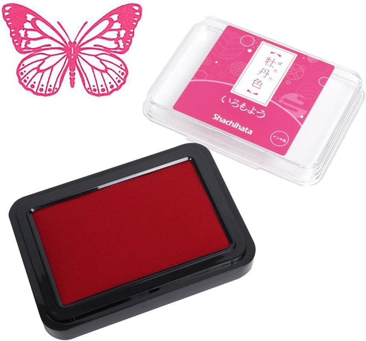 IROMOYO Stamp PAD, Traditional Japanese Ink Colour, Oil-Based Ink pad - Pink