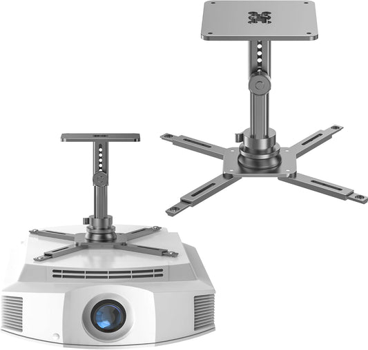 Large Projector Ceiling Mount with Adjustable Height and Extendable Arms, Projector Stand for Engineering Projectors, for Patio Outdoor/Indoor/Office/Livingroom- Dark Gray