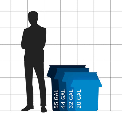 55 Gallon Brown Round Commercial Trash Can