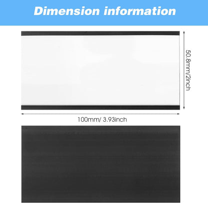 30 Pcs C Channel Magnetic Label Holder with White Card Inserts Clear Plastic Protectors Shelf Labels with Magnets Name Tags Magnetic Tool Labels for Metal Whiteboard Rack (4 x 2 inches)