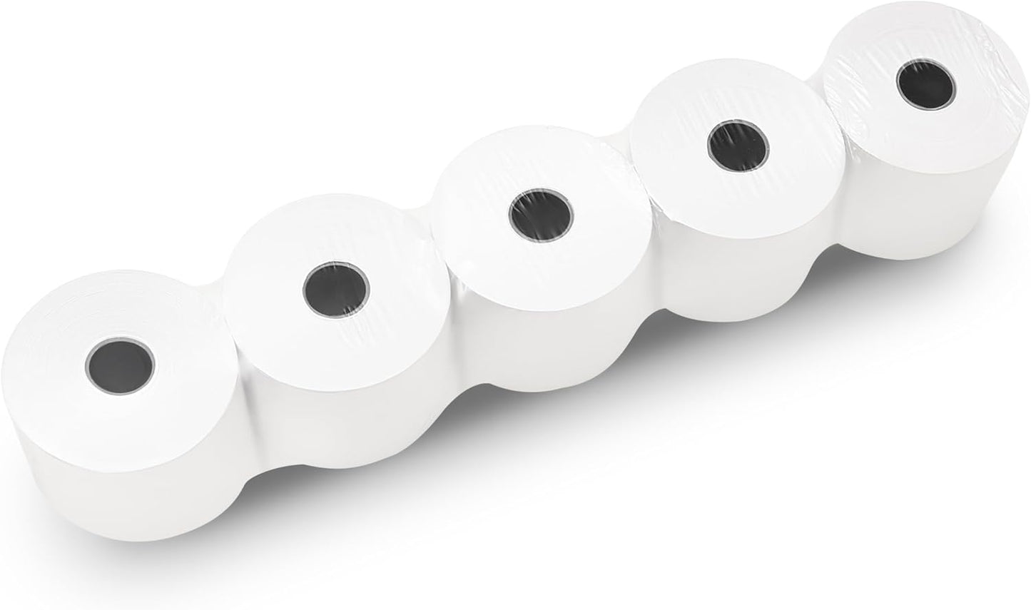 (24 Rolls) 2 1/4 x 150 ft White Adding Machine Tape Paper Rolls Premium One Ply Register Adding Machine/Calculator Paper Rolls Printing Calculator 10 Key