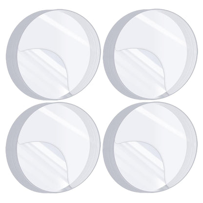 80PCS Heavy Duty Double Sided Adhesive Mounting Circle Tape- Waterproof,Strong Adhesion,Clear, High Strength,No Residue Removability for Hanging,Wall Mounting, Home Decor,Adhesive for Shower