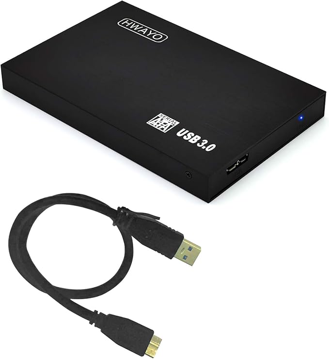2.5'' 500GB Ultra Slim Portable External Hard Drive USB3.0 HDD Storage Compatible with PC, Desktop, Laptop, Xbox One Console (Black)