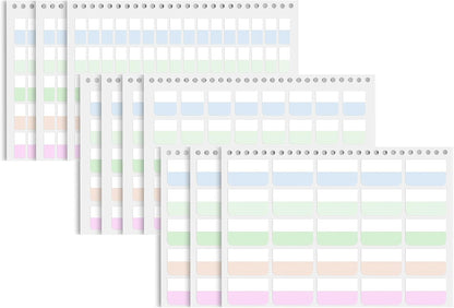 475 PCS Sticky Tabs, 10 Sheets, 3 Sizes Divider Tabs Stickers, Writable Index Tabs, Repositionable Tape Flags for Books, Binders and File Folders