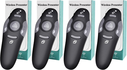 (4 Units) Wireless Presentation Clicker for PowerPoint, Wireless Presenter Remote with Laser Pointer Slide Clickers for Mac/Windows/Linux, Computer/Laptop, Google Slide/PPT/Keynote