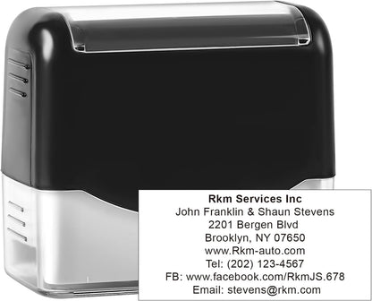 XX-Large Size Custom Self-Inking Stamp Customized Return Address Stamp - Up to 8 Lines of Text Choose from Many Fonts & Ink Colors